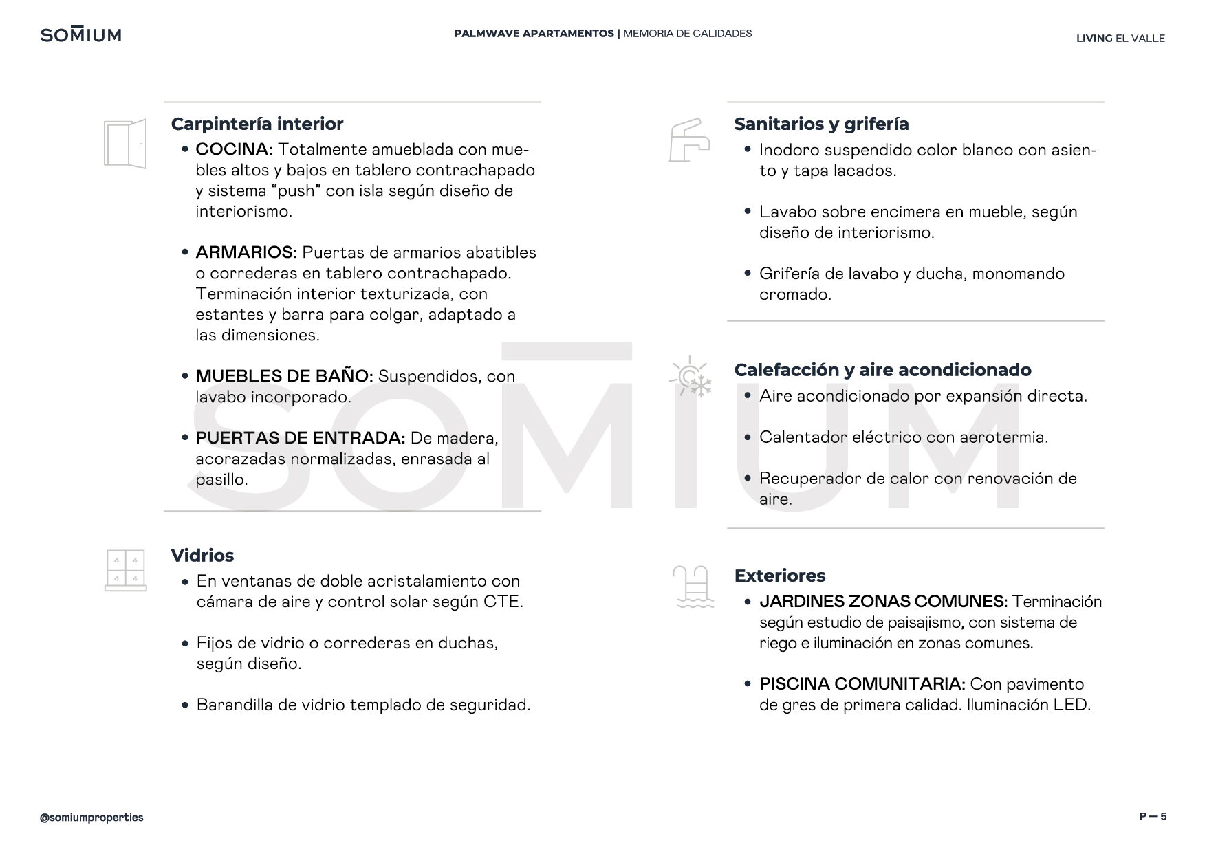 El Valle Residences Memoria Calidades Apartamentos Castellano 5