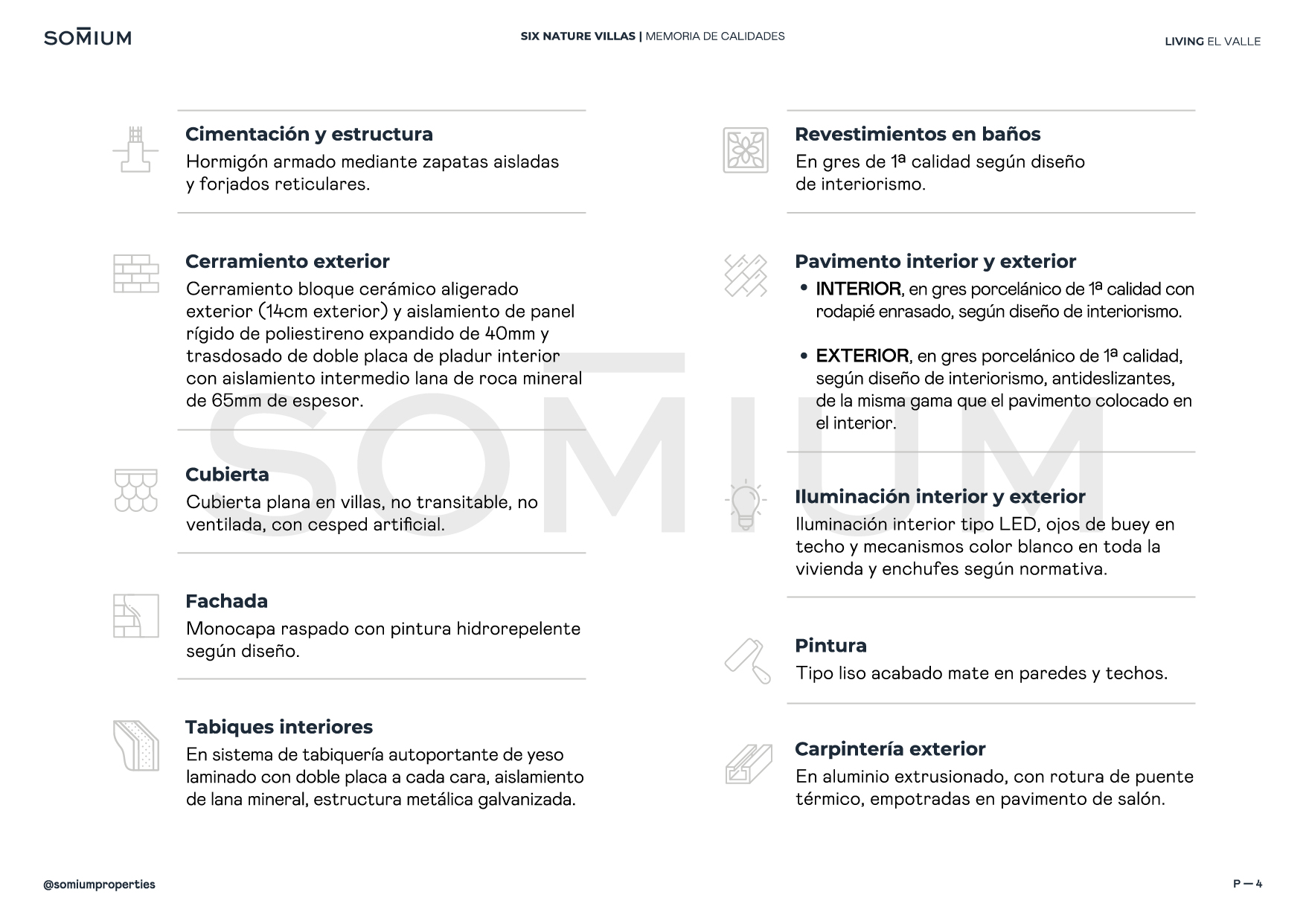 El Valle Residences Memoria Calidades Villas Castellano 4