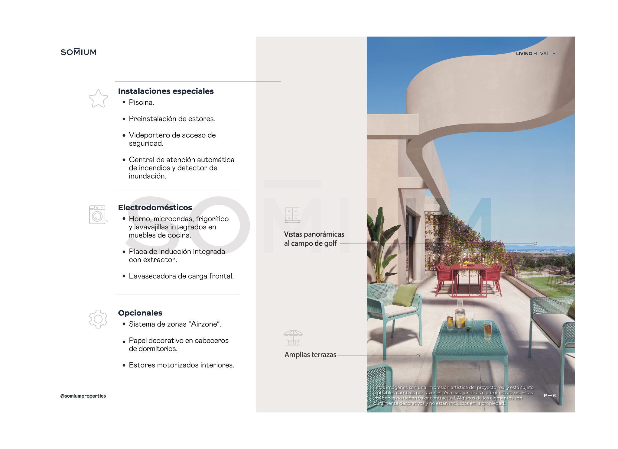 El Valle Residences Memoria calidades Apartamentos Palmwave Castellano 6