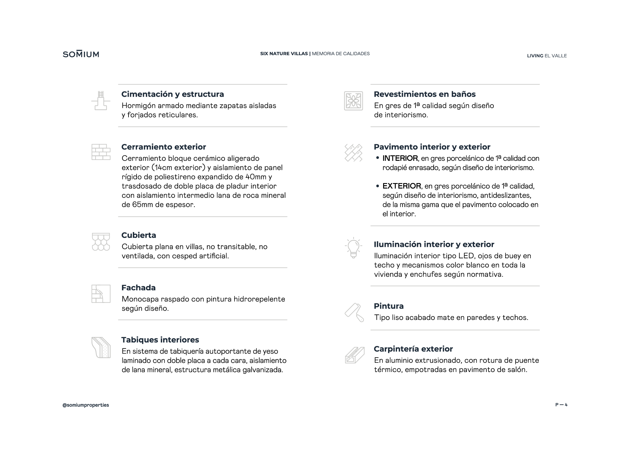 El Valle Residences Memoria calidades Villas Six Nature Castellano 4
