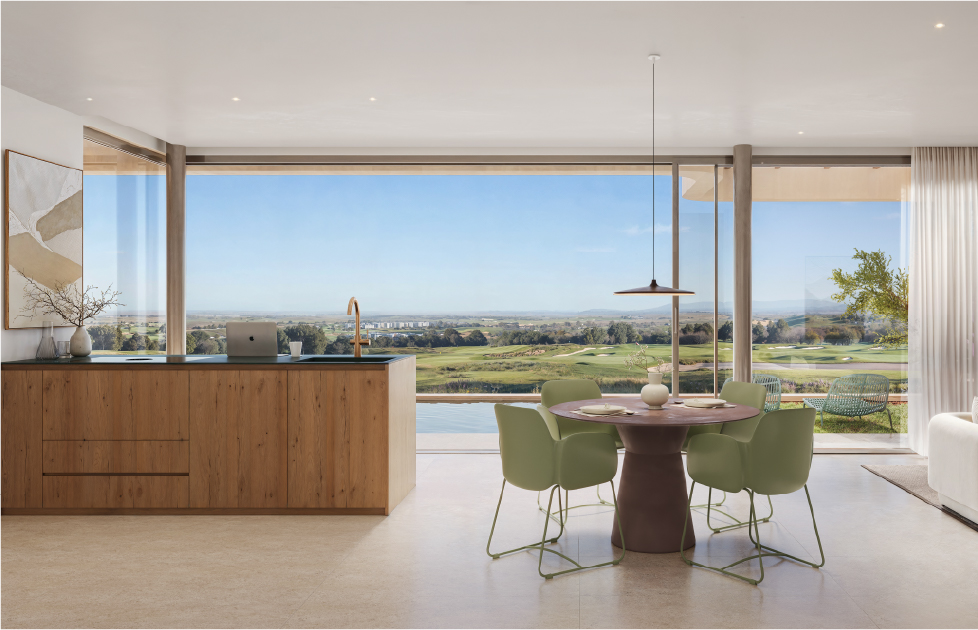 Villa Sixnature salón cocina